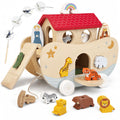Arche Noah Holzspielzeug ab 1 Jahr – 3 in 1 Montessori-inspiriertes Spielset