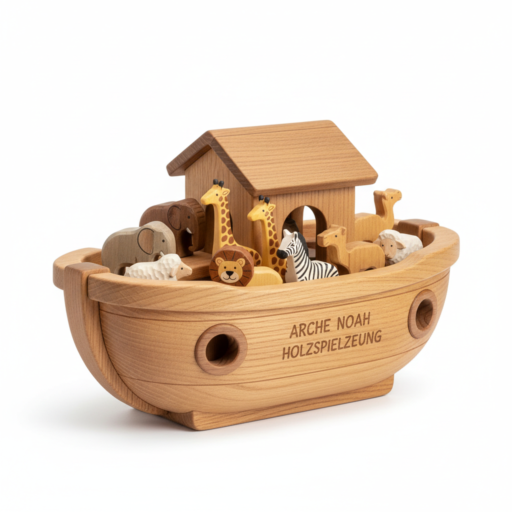 Arche Noah Holzspielzeug ab 1 Jahr – 3 in 1 Montessori-inspiriertes Spielset